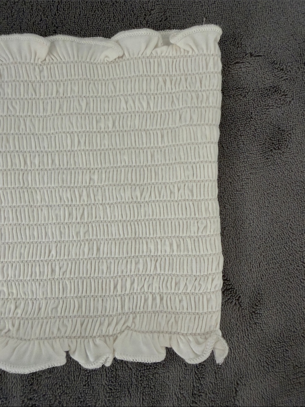 Cream Ruffle Bandeau Top - Picture 2 of 2